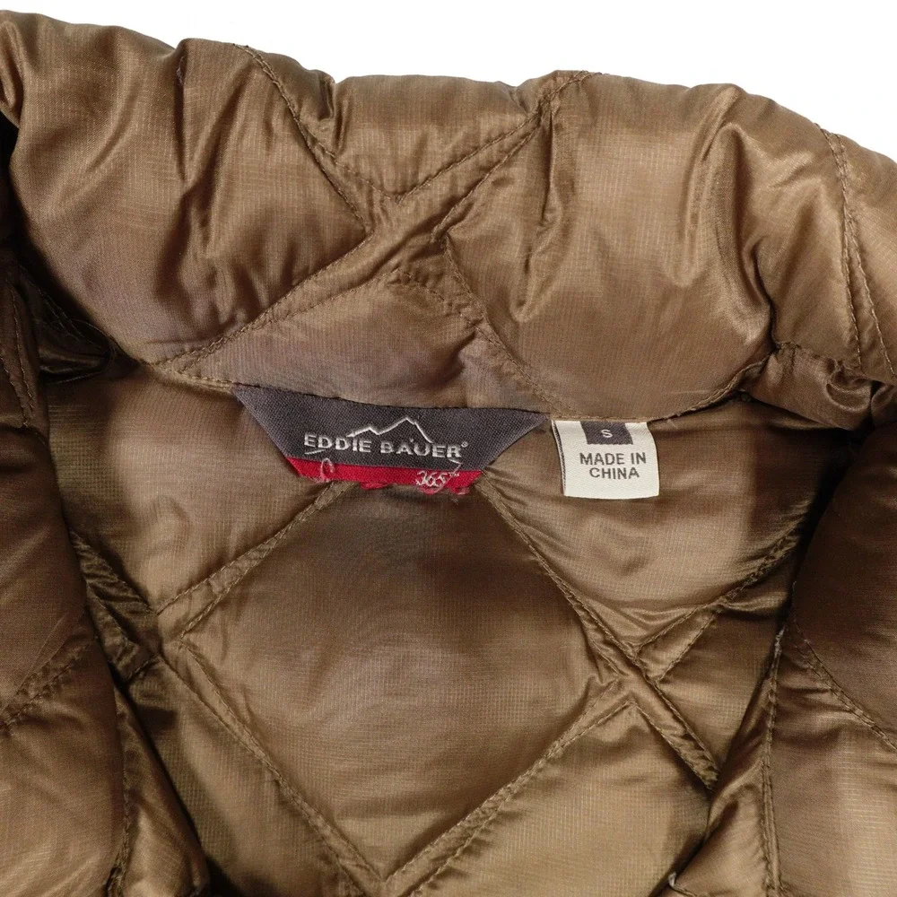 EDDIE‎ BAUER Women's Brown Bronze EB700 Quilt Goose Down Parka Winter Jacket